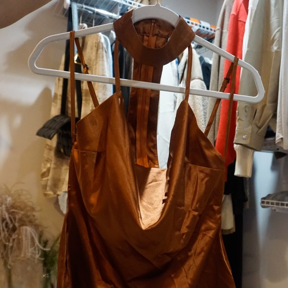 Missguided Copper Mini Dress